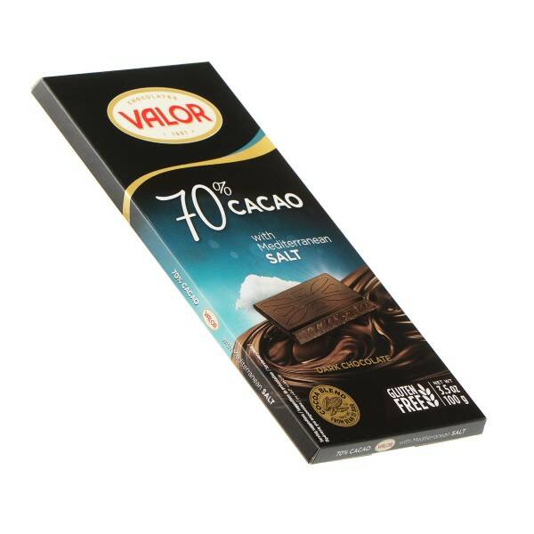 Плитка Valor темный шоколад с солью 100 г