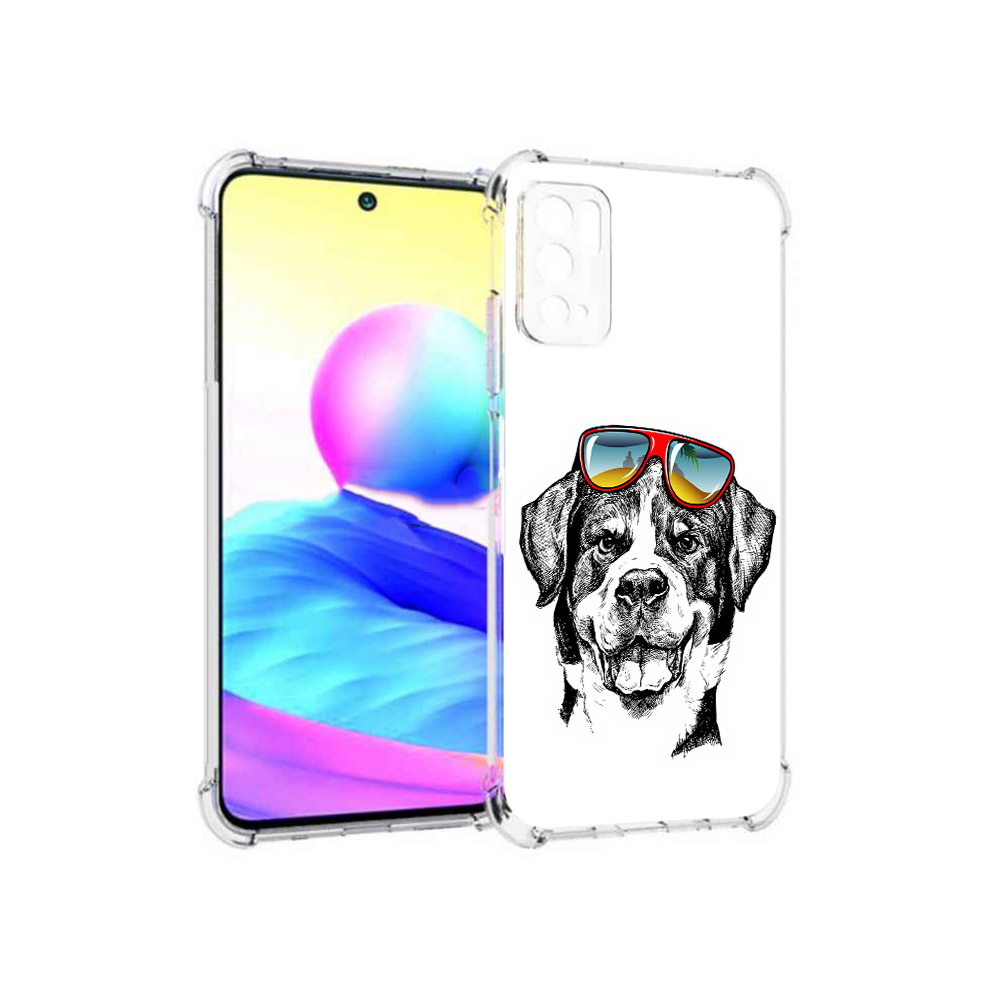 

Чехол MyPads Tocco для Xiaomi Poco M3 Pro счастливая собака, Прозрачный, Tocco