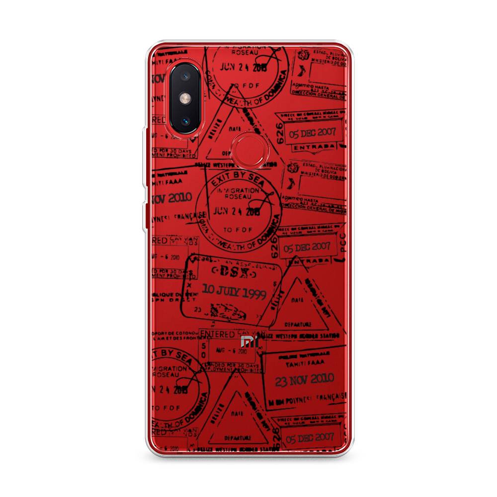 

Чехол на Xiaomi Mi 8 SE "Visa stamps 2", Белый;черный;серый, 33750-2