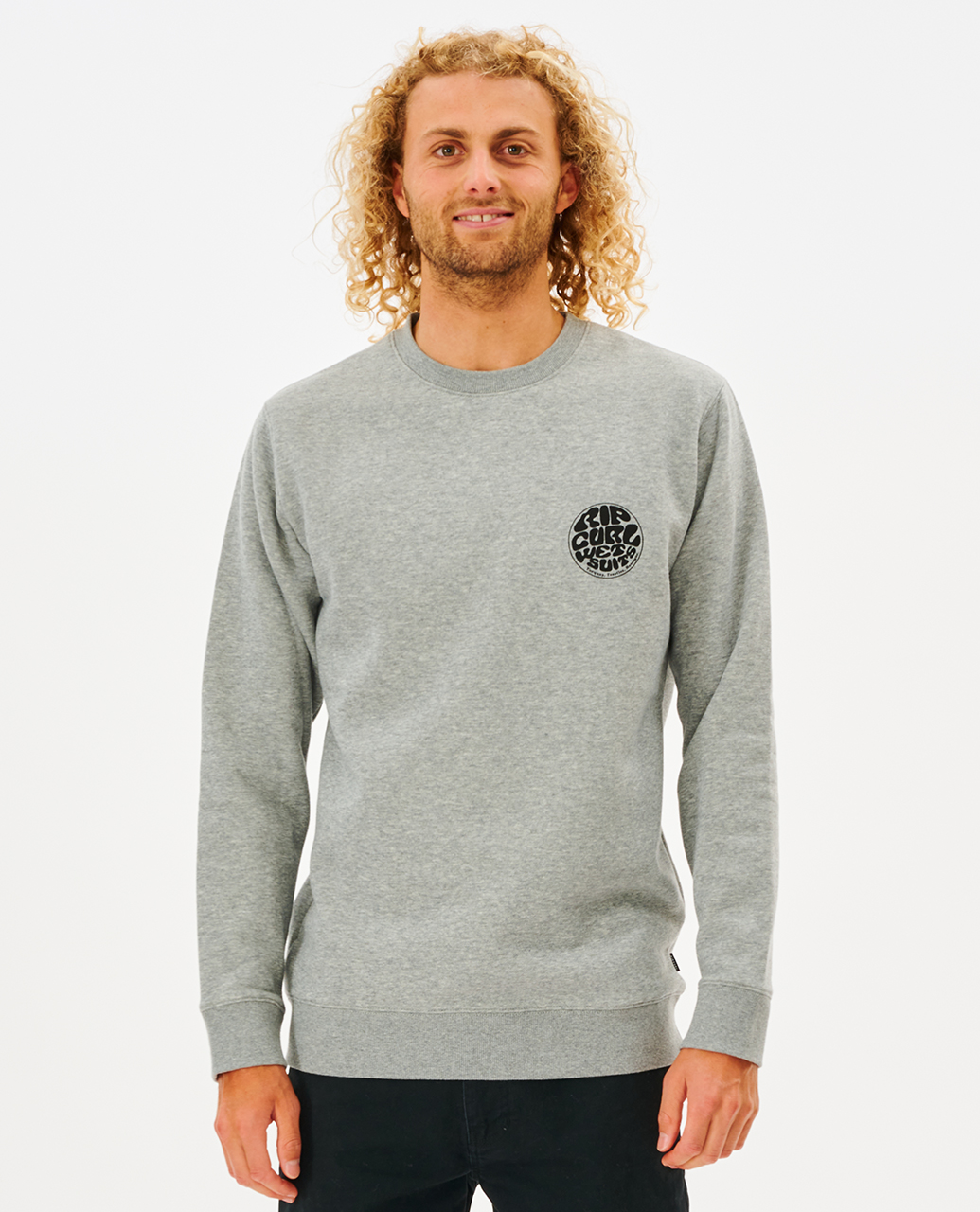 

Свитшот мужской Rip Curl WETSUIT ICON CREW серый XL, WETSUIT ICON CREW