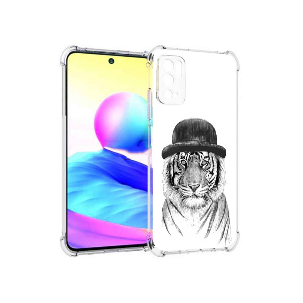 

Чехол MyPads Tocco для Xiaomi Poco M3 Pro тигр британец, Прозрачный, Tocco