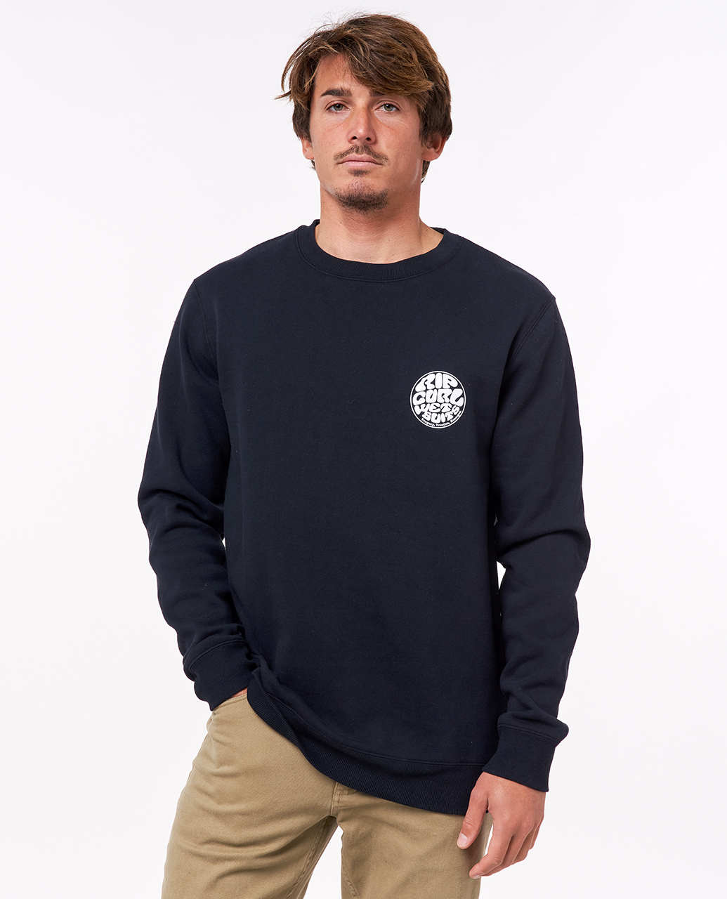 

Свитшот мужской Rip Curl WETSUIT ICON CREW черный M, WETSUIT ICON CREW