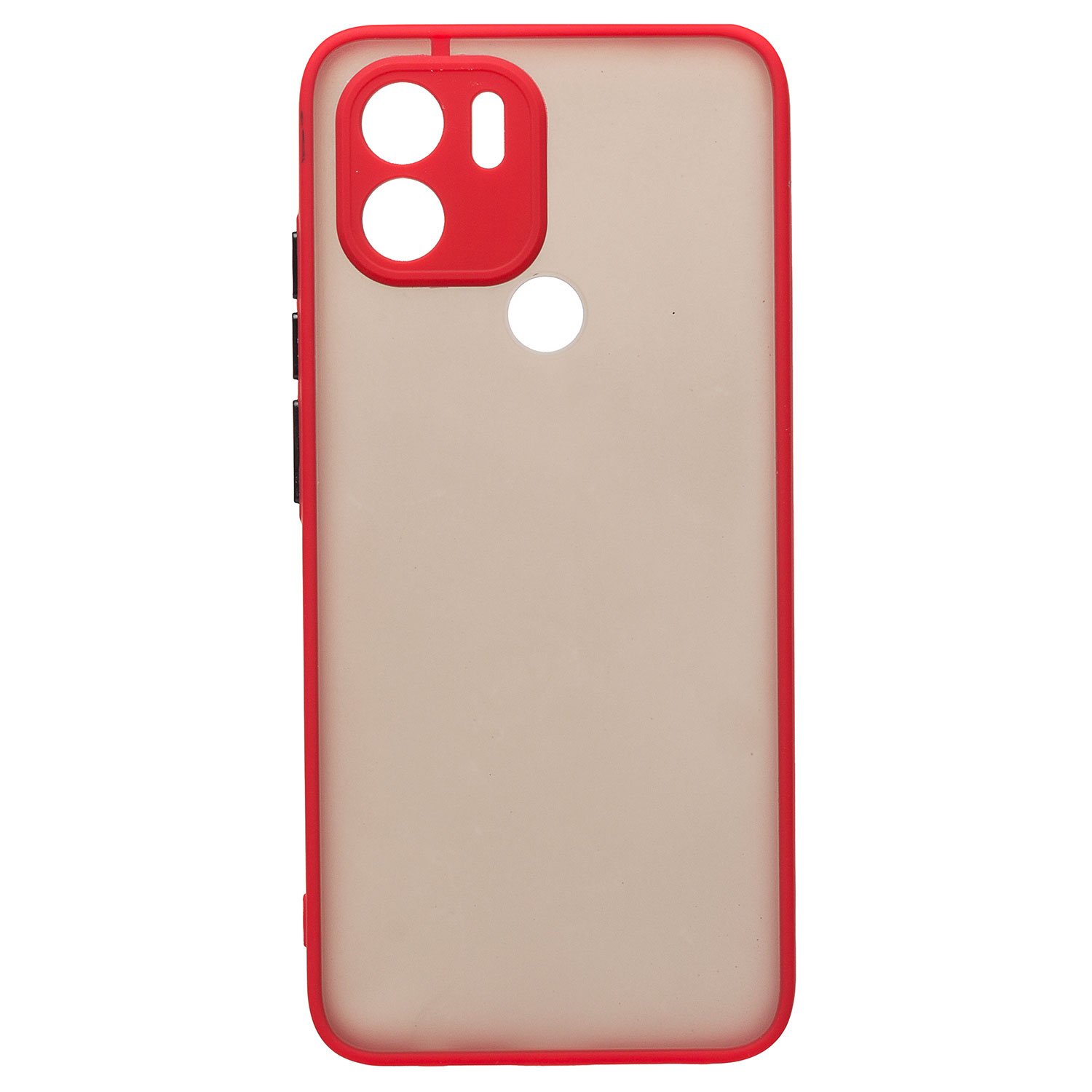 

Чехол Xiaomi Redmi A1 (220733SG), A1+ (220733SFG), Poco C50 пластик с окантовкой красный, Прозрачный, Xiaomi Redmi A1+