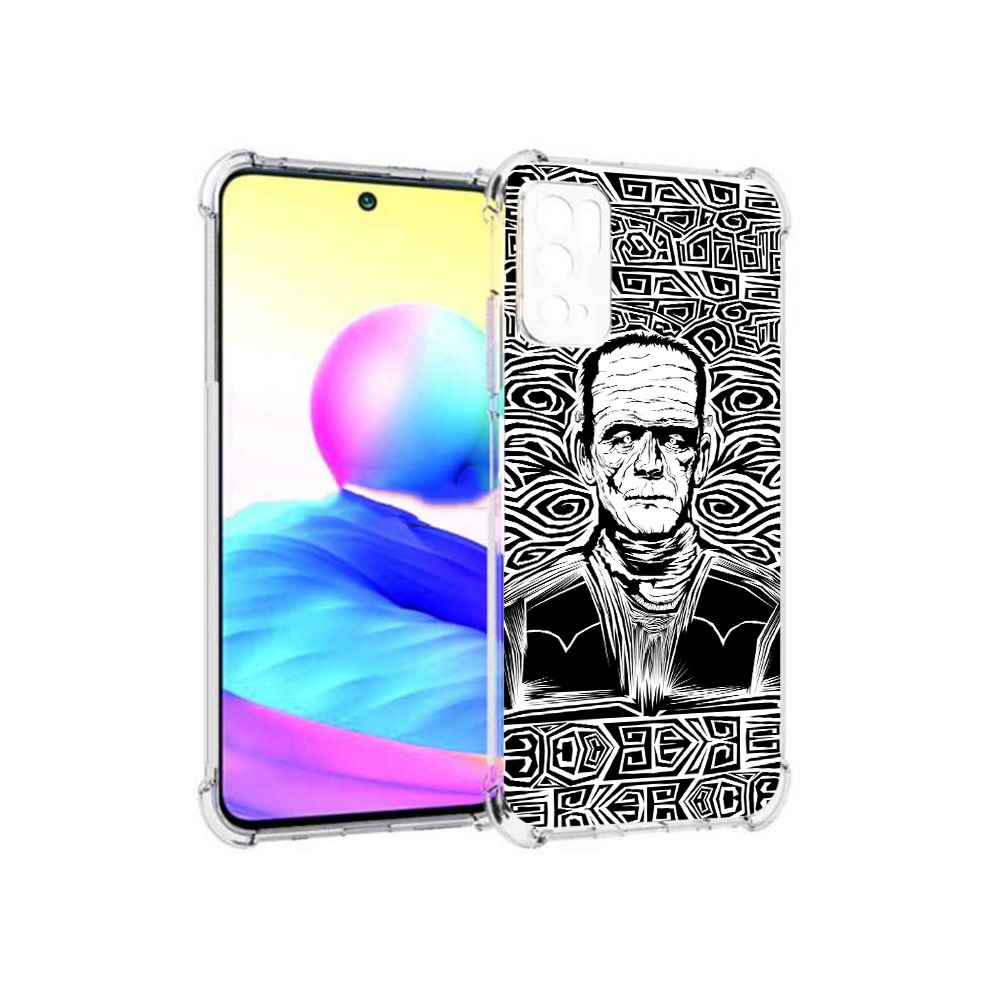 

Чехол MyPads Tocco для Xiaomi Poco M3 Pro франкенштейн черно белый, Прозрачный, Tocco