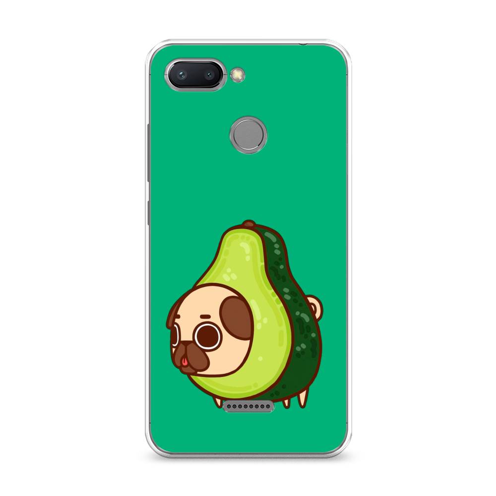 

Чехол на Xiaomi Redmi 6 "Мопс авокадик", Зеленый, 33850-1
