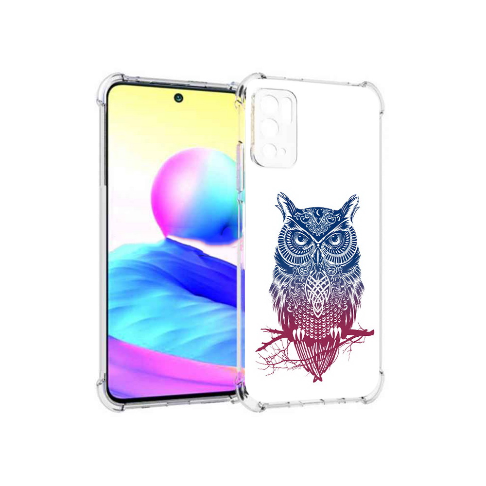 

Чехол MyPads Tocco для Xiaomi Poco M3 Pro хиппи сова, Прозрачный, Tocco