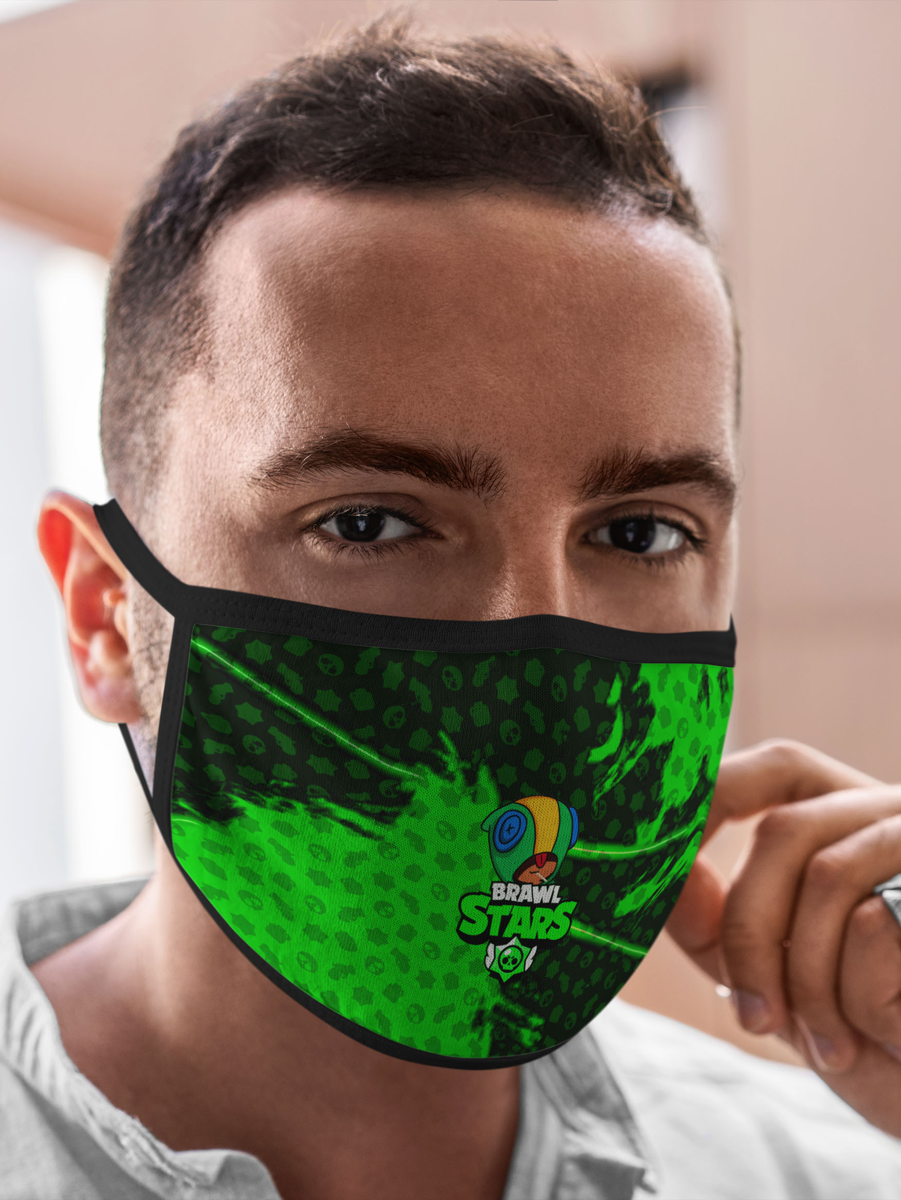 

Многоразовая маска унисекс Burnettie Brawl Stars Leon, Разноцветный, Brawl Stars Leon