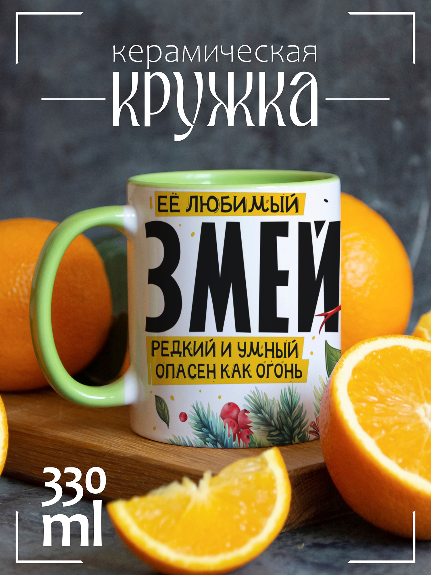 

Кружка CoolPodarok Новый год Её любимый змей, Новый год Её любимый змей