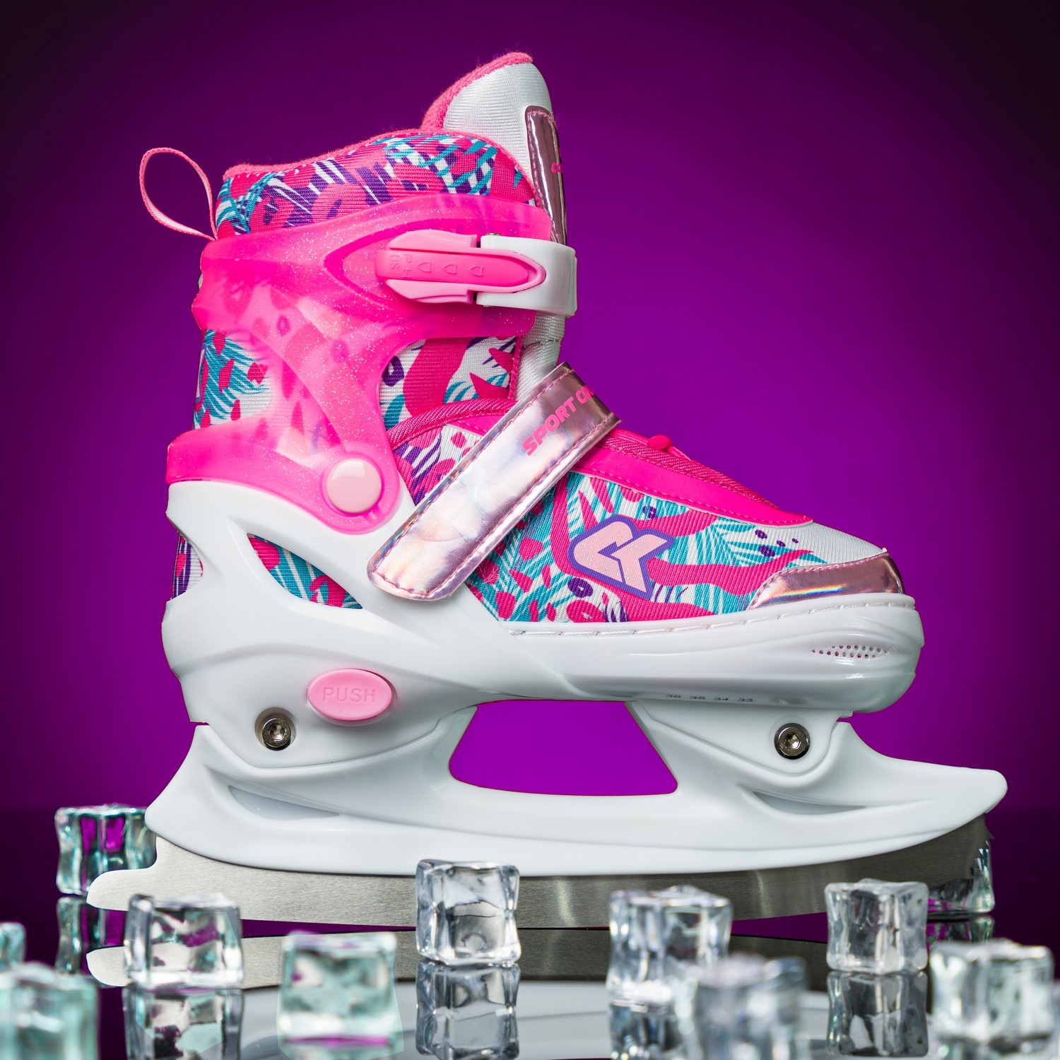 

Коньки ледовые раздвижные SPORT COLLECTION Pink р 25-28, Розовый, СK-SK1100