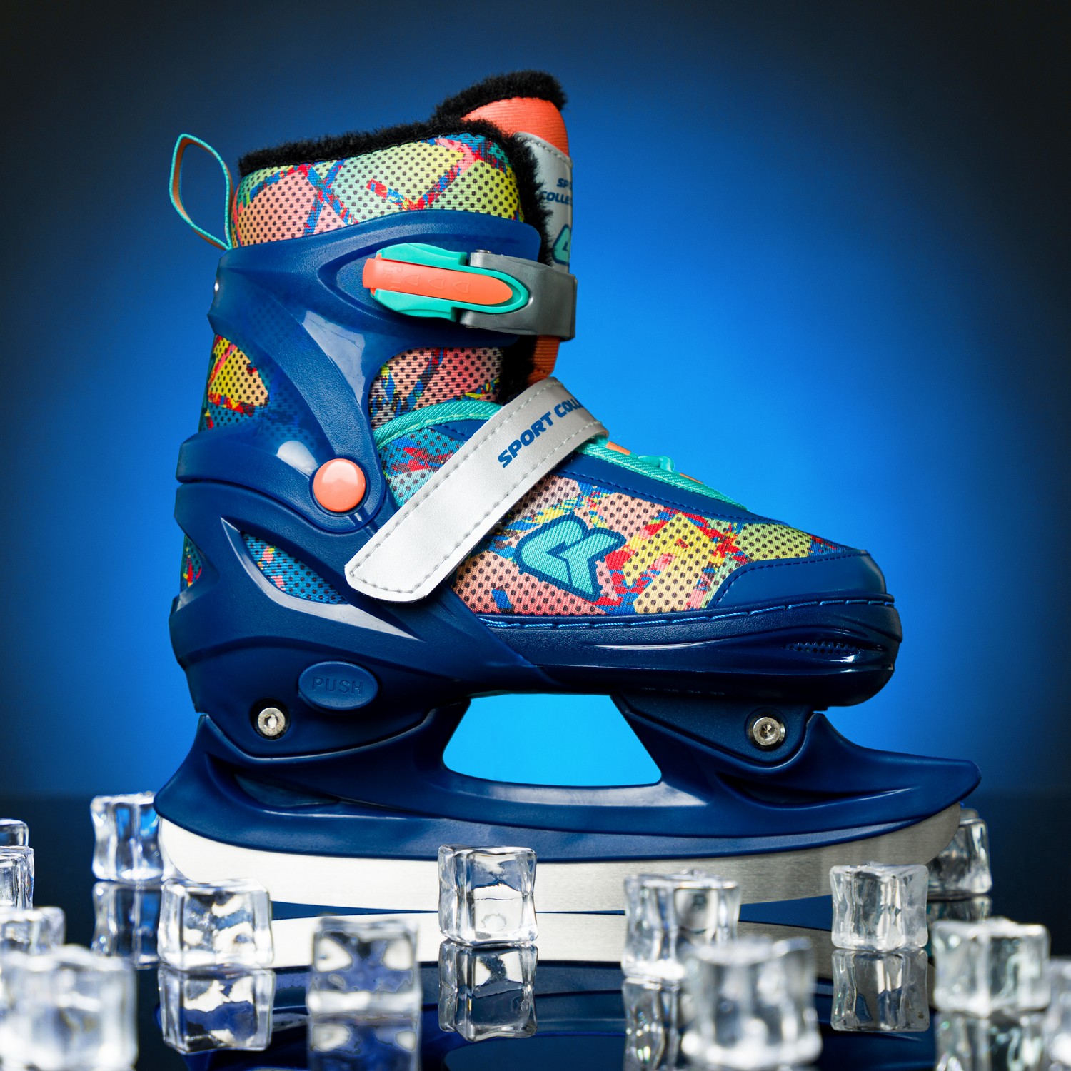 

Коньки ледовые раздвижные SPORT COLLECTION Blue с мехом 29-32, Синий, СК-SK1103