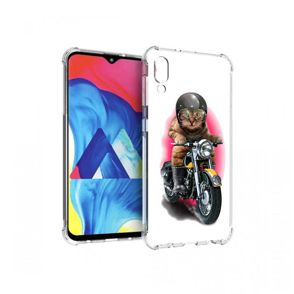 

Чехол MyPads Tocco для Samsung Galaxy M10 мото-кот (PT128878.532.485), Прозрачный, Tocco