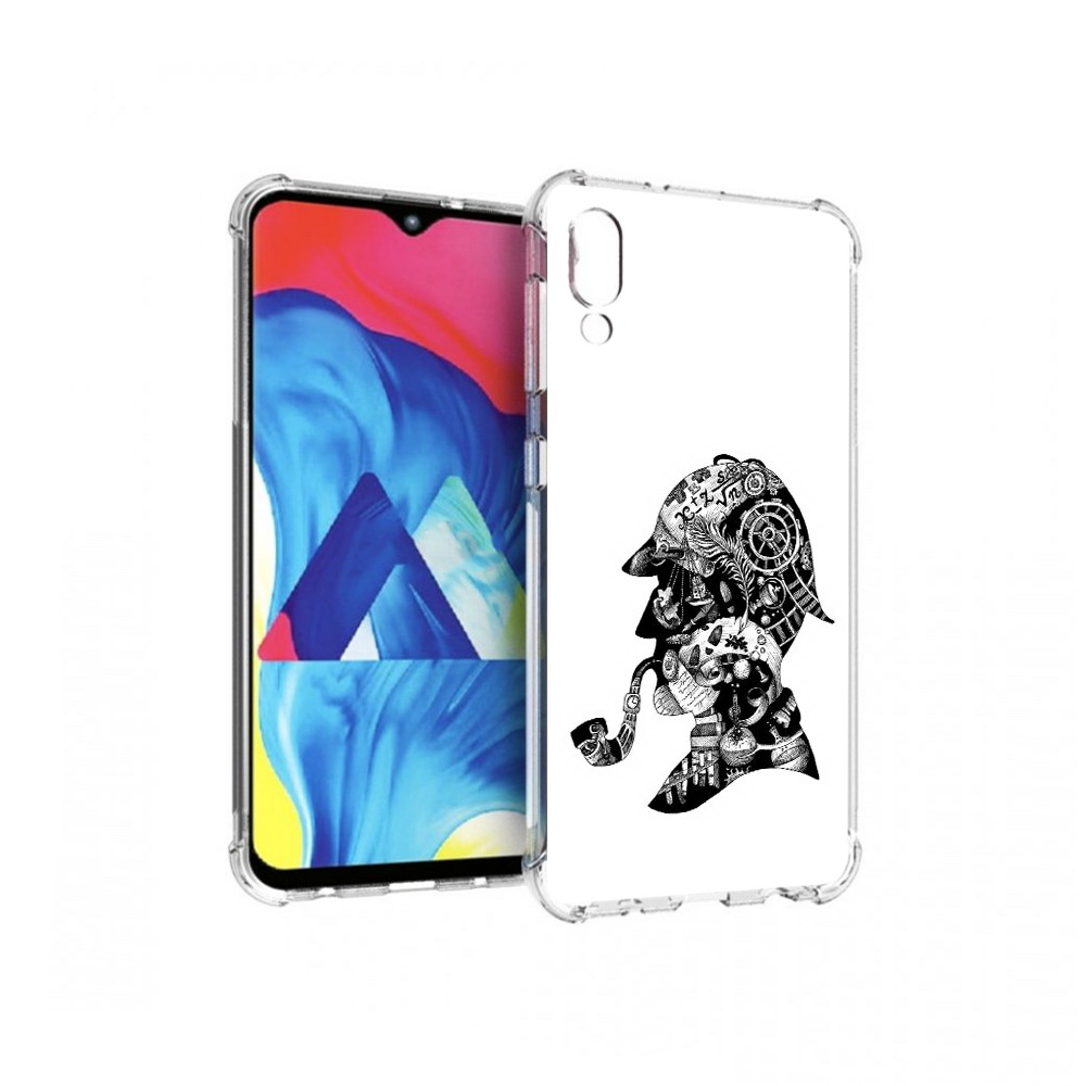 

Чехол MyPads Tocco для Samsung Galaxy M10 мужчина с трубкой абстракция (PT128878.532.488), Прозрачный, Tocco