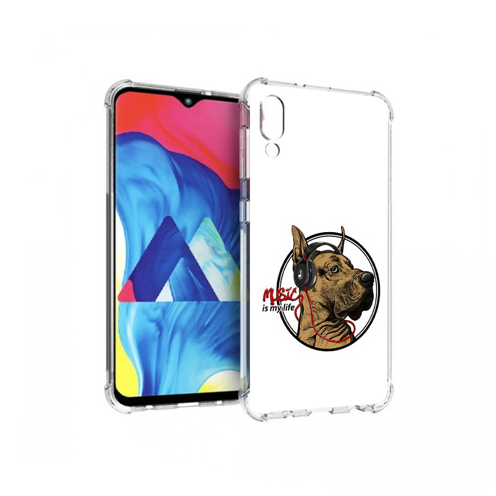 

Чехол MyPads Tocco для Samsung Galaxy M10 музыкальная собака (PT128878.532.490), Прозрачный, Tocco