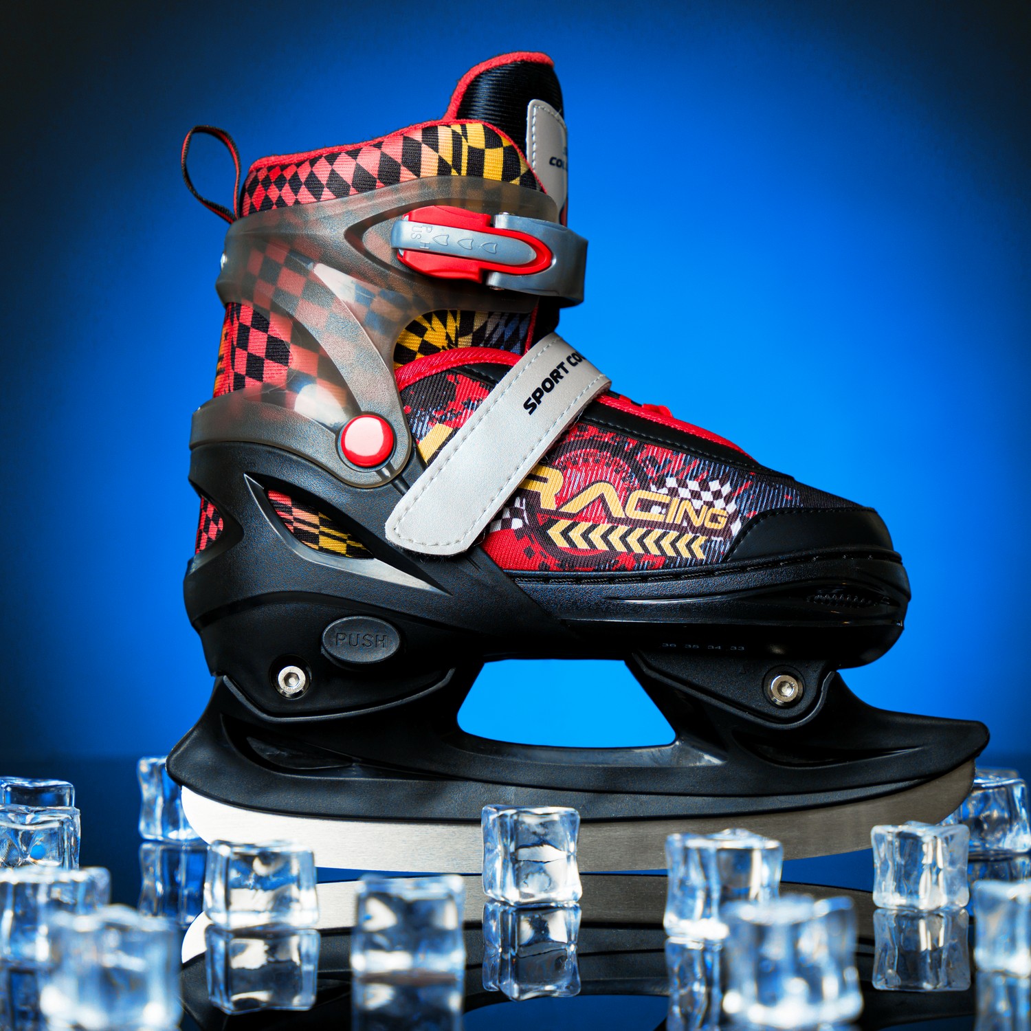 

Коньки ледовые раздвижные SPORT COLLECTION Red р 37-40, Красный, СК-SK1104