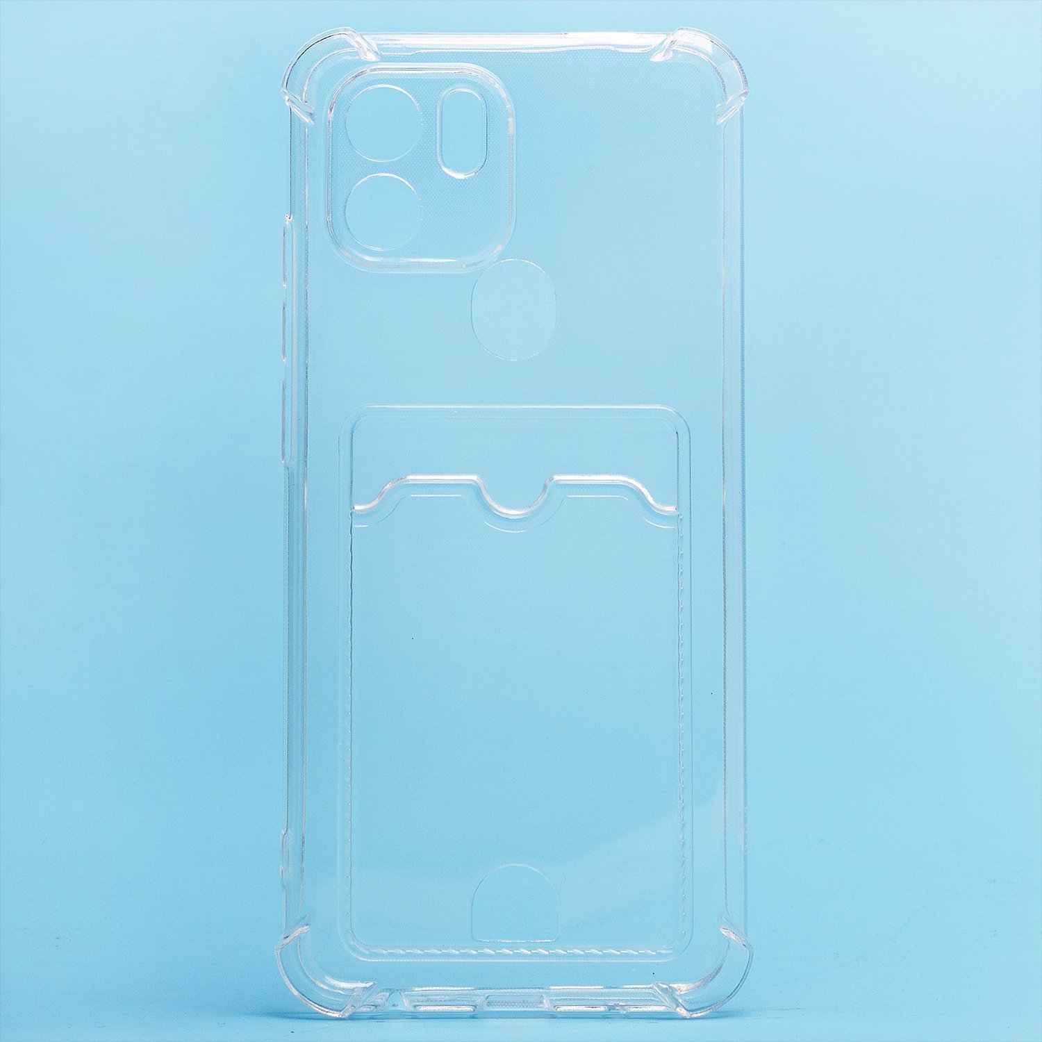 фото Чехол для xiaomi redmi a1+ силиконовый картхолдером №2 <прозрачный> promise mobile