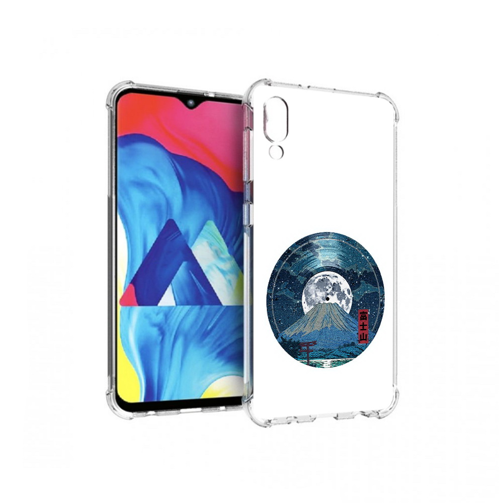 

Чехол MyPads Tocco для Samsung Galaxy M10 нарисованная виниловая гора с луной, Прозрачный, Tocco