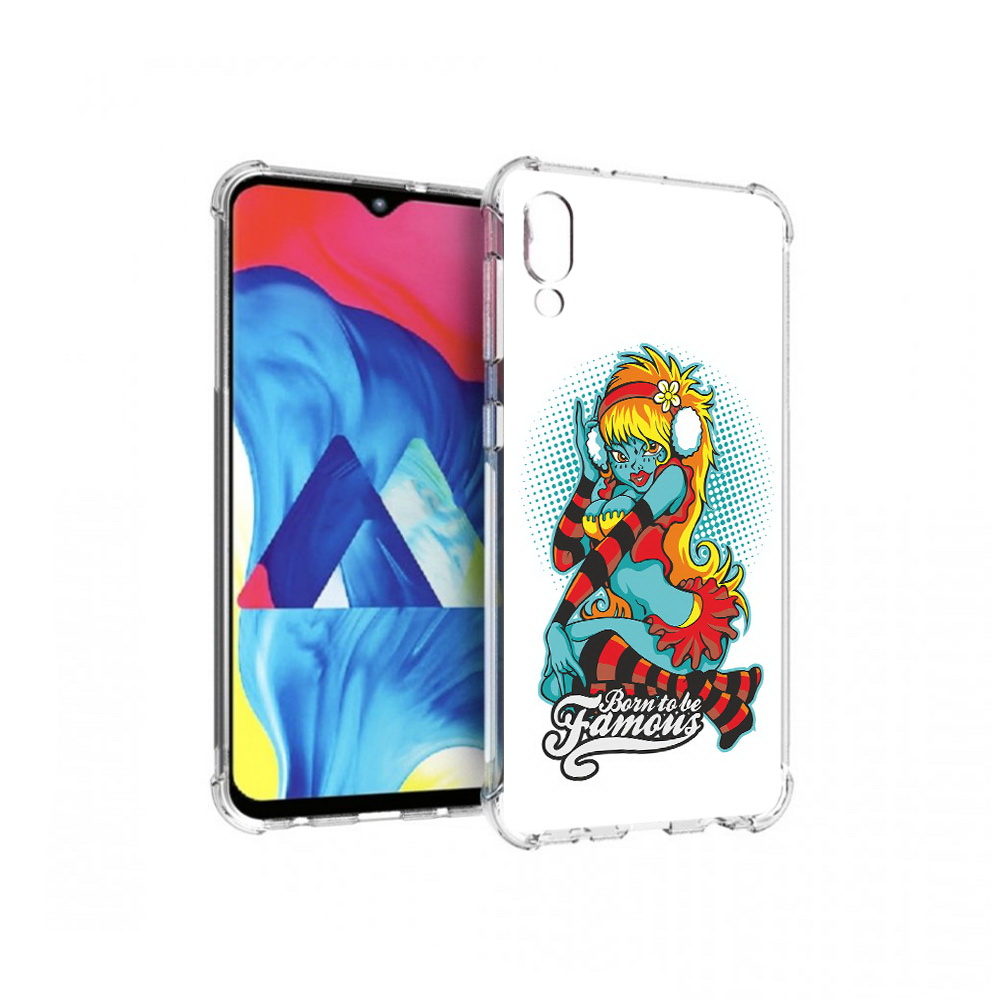 

Чехол MyPads Tocco для Samsung Galaxy M10 нарисованная девушка в наушниках, Прозрачный, Tocco