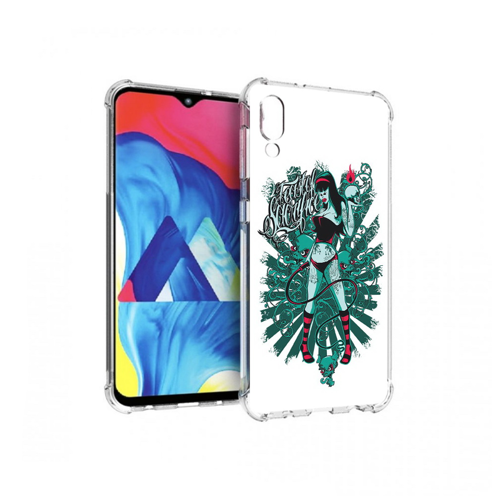 

Чехол MyPads Tocco для Samsung Galaxy M10 нарисованная девушка в татуировках, Прозрачный, Tocco