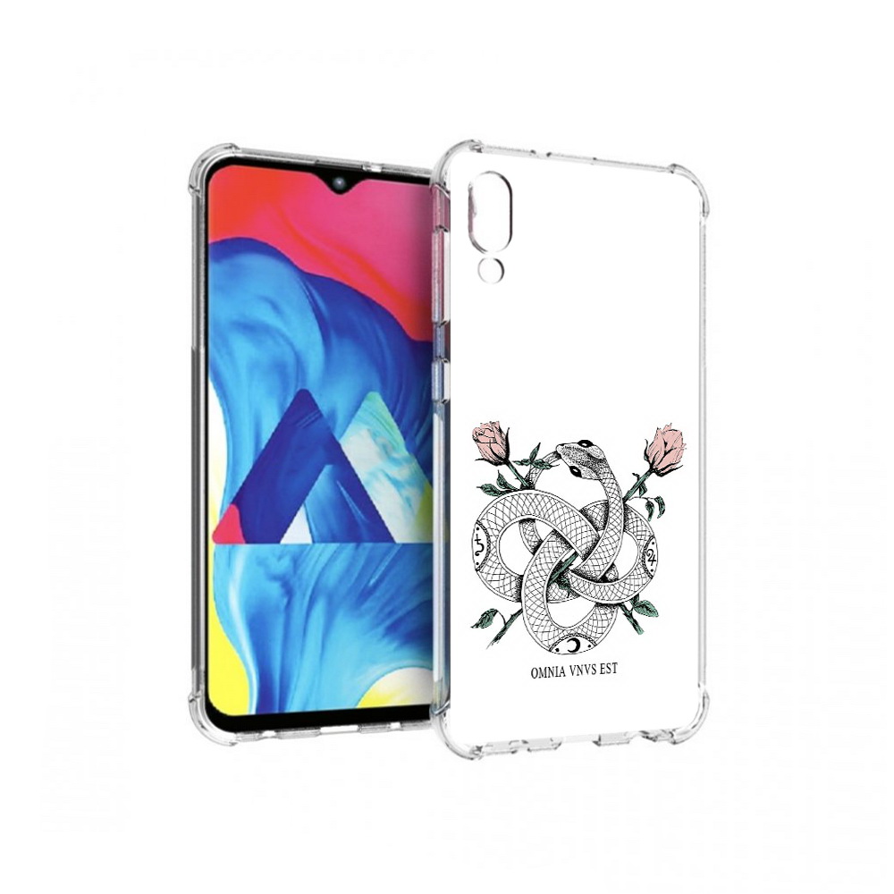 

Чехол MyPads Tocco для Samsung Galaxy M10 нарисованная змея абстракция (PT128878.532.502), Прозрачный, Tocco