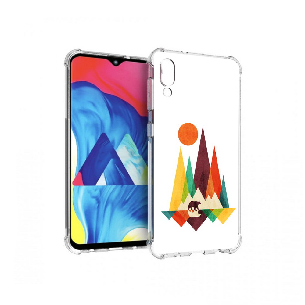 

Чехол MyPads Tocco для Samsung Galaxy M10 нарисованные горы с медведем (PT128878.532.506), Прозрачный, Tocco
