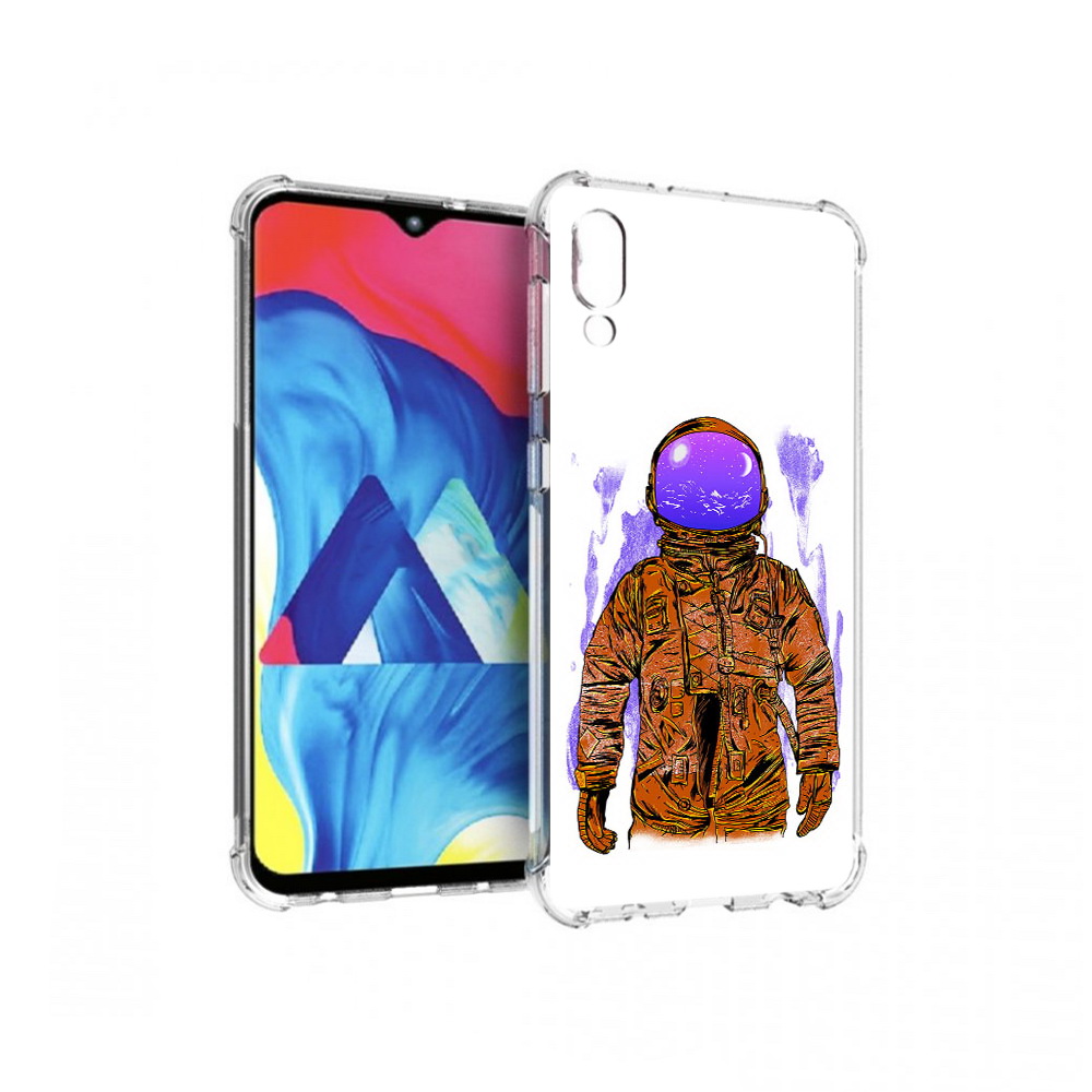 

Чехол MyPads Tocco для Samsung Galaxy M10 нарисованный мужчина в скафандре, Прозрачный, Tocco