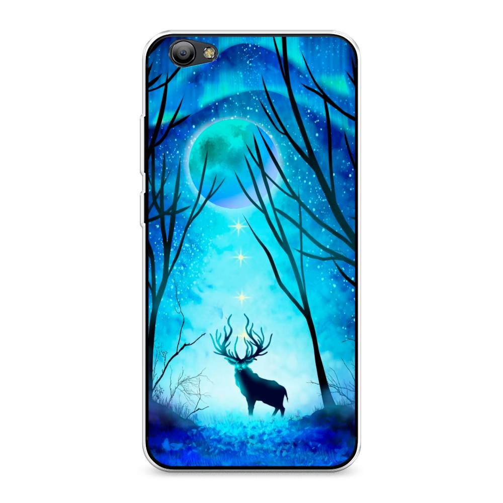 

Чехол на Vivo Y65 "Олень северное сияние", Синий;черный;голубой, 260550-1