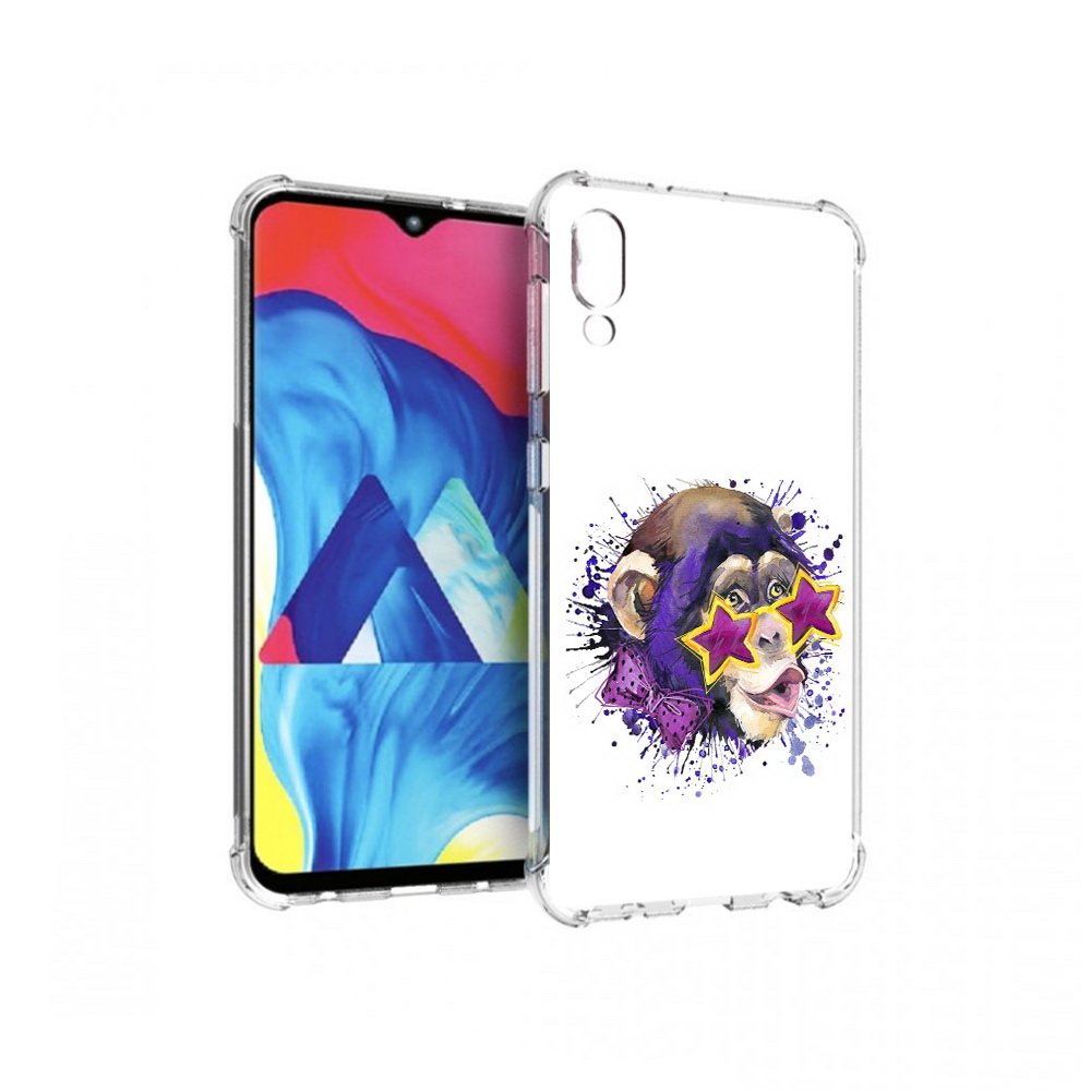 

Чехол MyPads Tocco для Samsung Galaxy M10 обезьяна в очках (PT128878.532.524), Прозрачный, Tocco