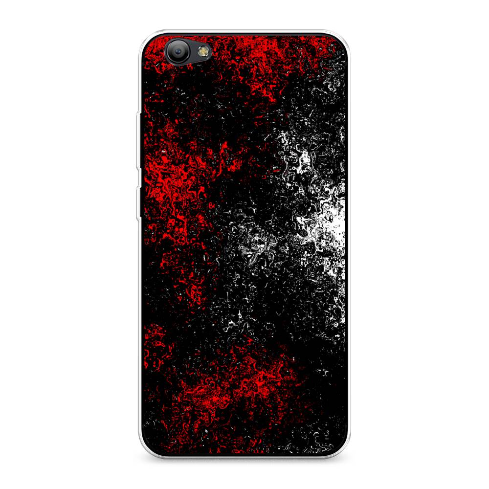 

Чехол на Vivo Y65 "Монотипия", Красный;черный;белый, 260550-3