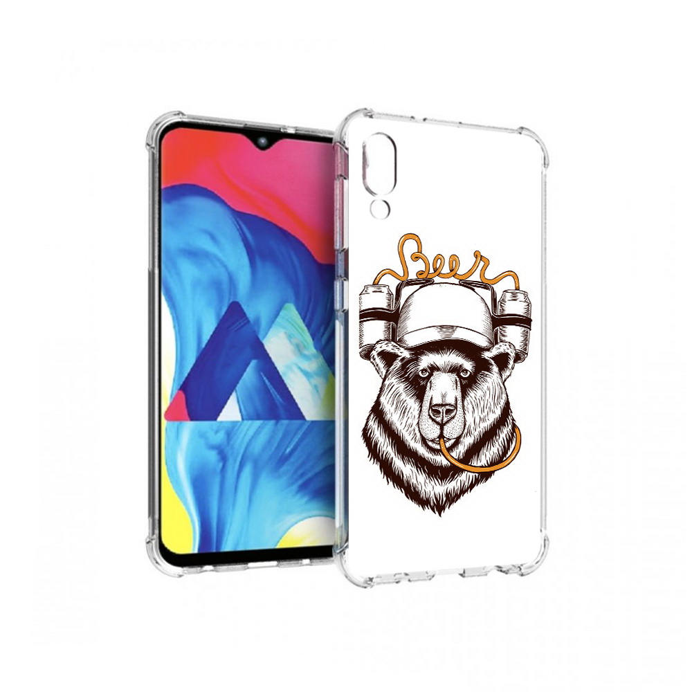 

Чехол MyPads Tocco для Samsung Galaxy M10 пивной медведь (PT128878.532.538), Прозрачный, Tocco