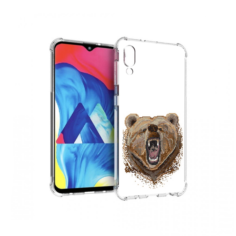Чехол MyPads Tocco для Samsung Galaxy M10 пиксельный медведь (PT128878.532.539)