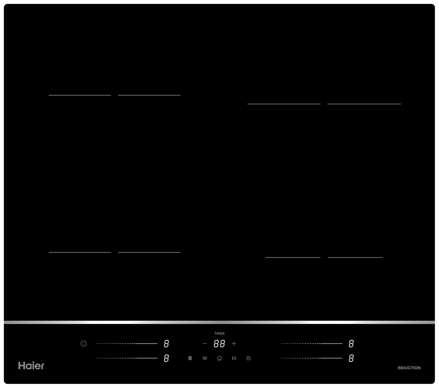 Встраиваемая варочная панель индукционная Haier HHY-Y64WSLB черный цифровой кухонный термометр с зондом таймера функции времени и сигнала тревоги 0 250°c 32 482°f