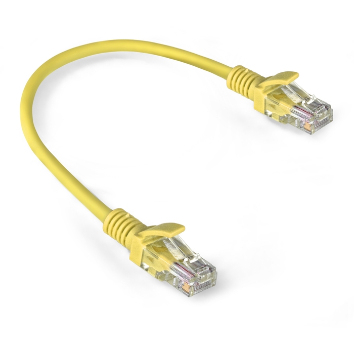 ExeGate Патч-корд UTP-RJ45-RJ45-5e-0,3M-LSZH-YL, UTP, cat.5e, 0.3м, желтый 286374