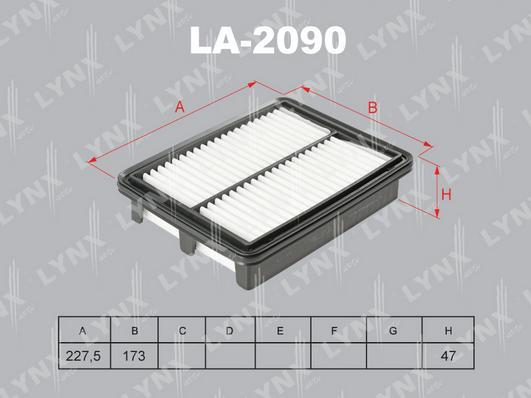 

Фильтр Воздушный Lynxauto La-2090 LYNXauto арт. LA-2090