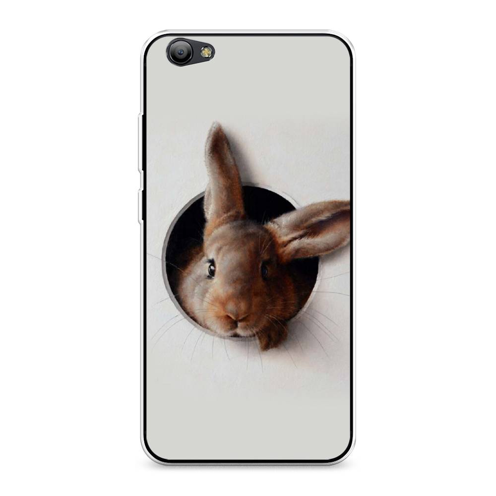 

Чехол на Vivo Y65 "Любопытный кролик", Серый;коричневый, 260550-1