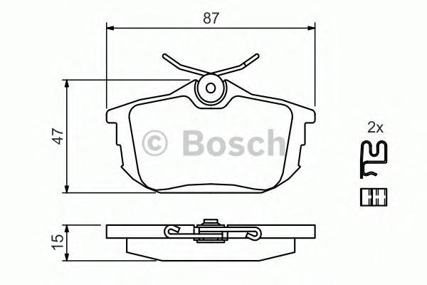 Комплект тормозных колодок BOSCH 0986424427 100056990186