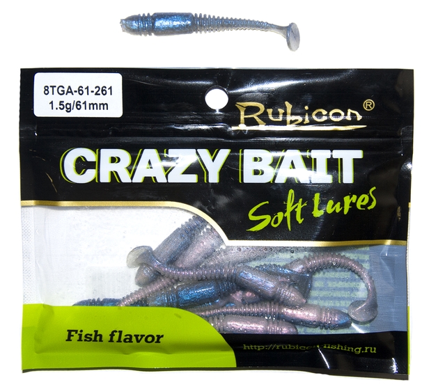 

Силиконовая приманка RUBICON Crazy Bait TGA 1.5g, 61mm, цвет 261 (10 шт), Синий, Crazy Bait TGA