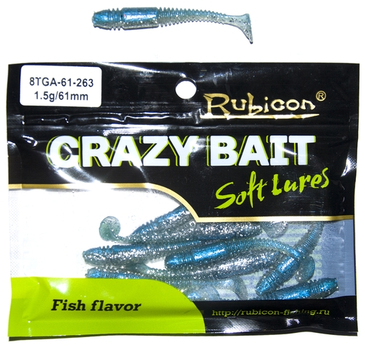 

Силиконовая приманка RUBICON Crazy Bait TGA 1.5g, 61mm, цвет 263 (10 шт), Синий, Crazy Bait TGA