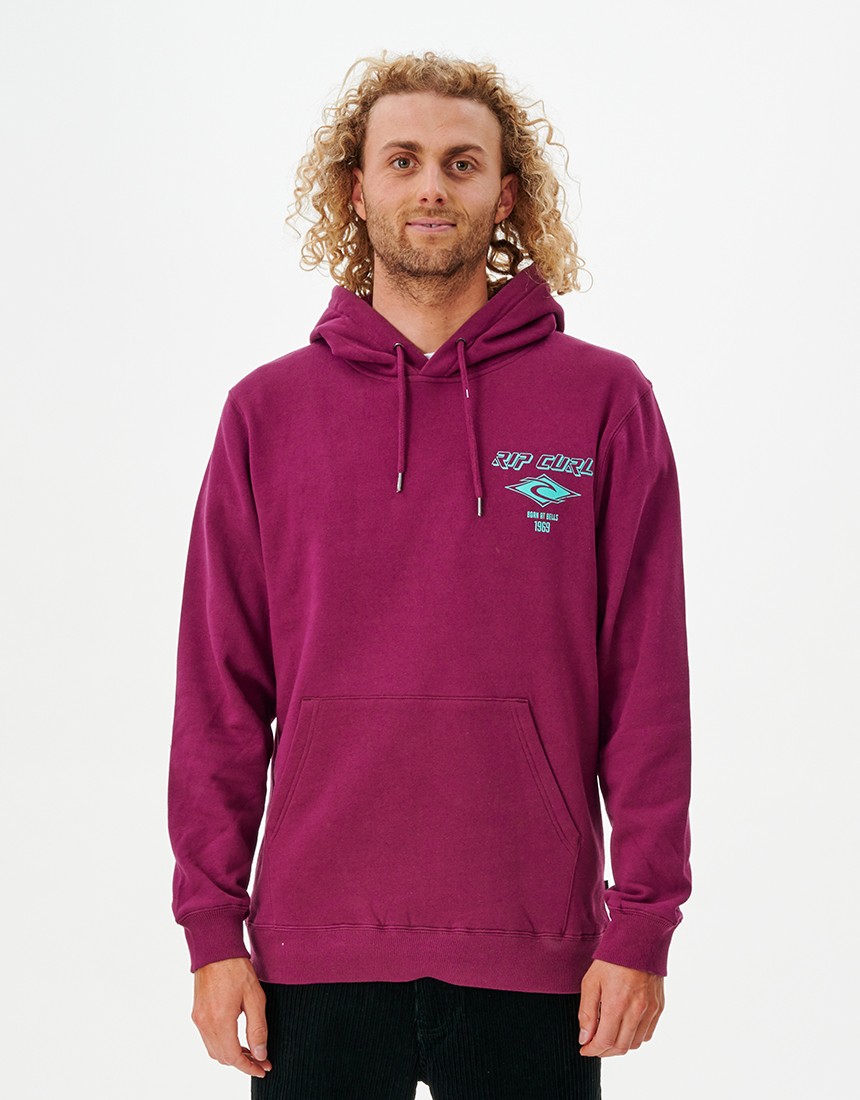 

Худи мужское Rip Curl FADE OUT ICON HOOD бордовое L, FADE OUT ICON HOOD