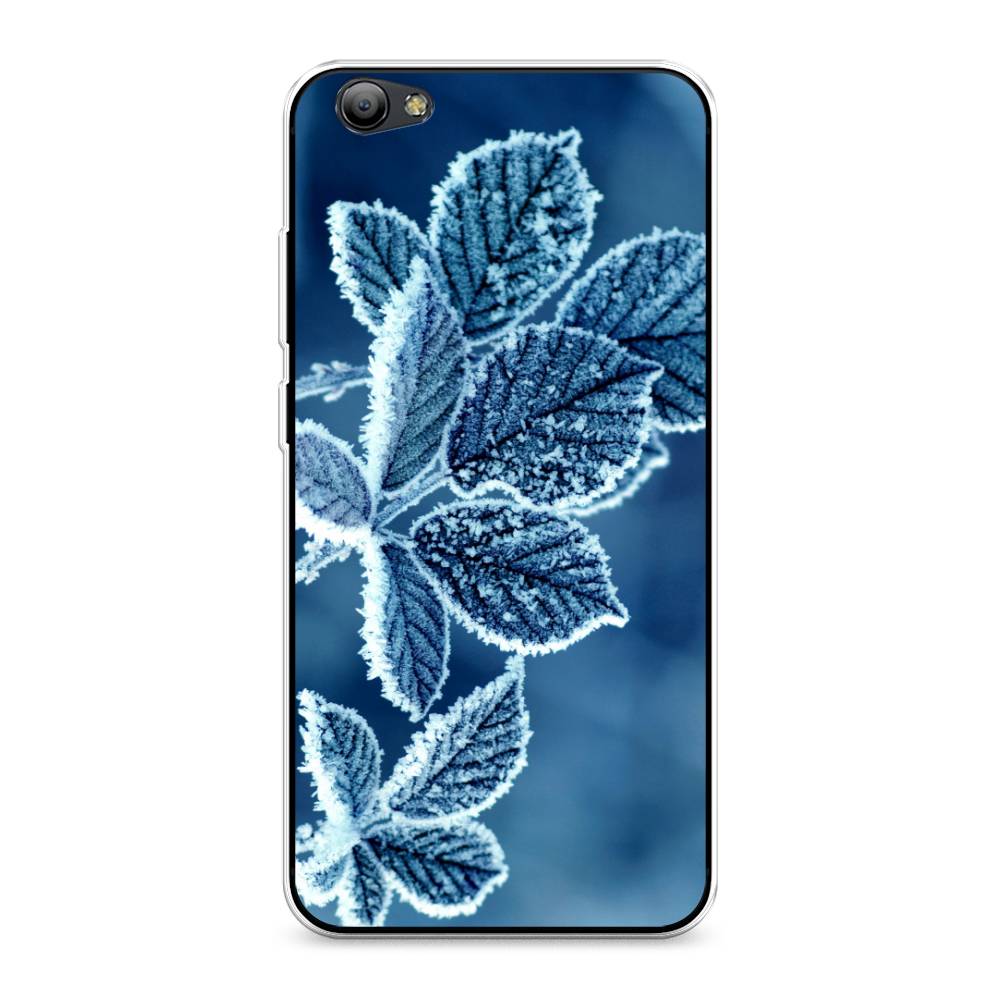 

Чехол на Vivo Y65 "Зима 6", Голубой;белый, 260550-2