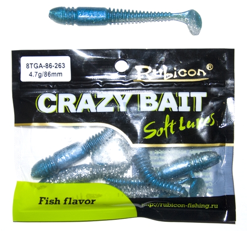 

Силиконовая приманка RUBICON Crazy Bait TGA 4.7g, 86mm, цвет 263 (6 шт), Синий, Crazy Bait TGA