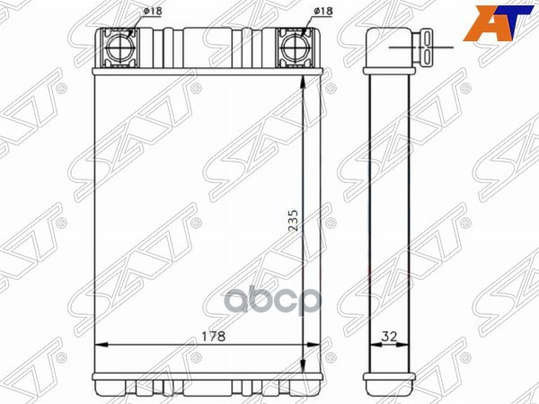 

SAT Радиатор отопителя салона MERCEDES C-CLASS W203 00-/CLK W209 02-/GW W463 89-/SL W230 0