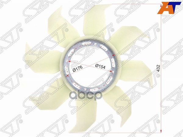 

Крыльчатка Вентилятора Mmc Pajero V43/23, Montero 6g72 Sat арт. ST-MD334659