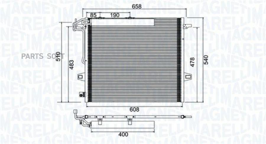 Конденсатор;Кондиционер Magneti Marelli 350203947000