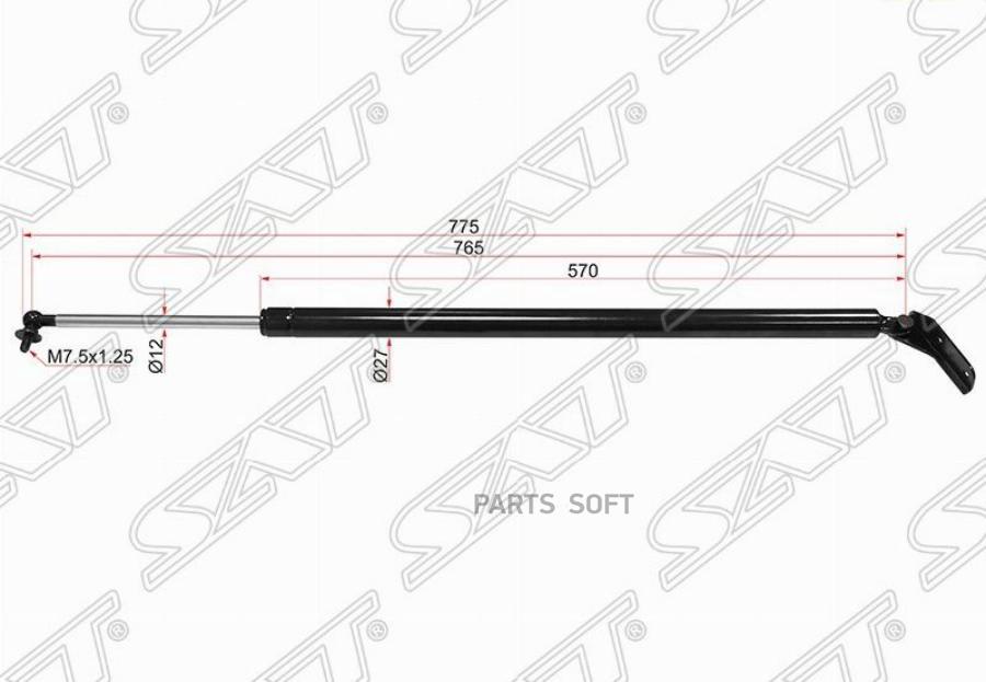 SAT STMR181464 АМОРТИЗАТОР КРЫШКИ БАГАЖНИКА MITSUBISHI (SAT)  () 1шт