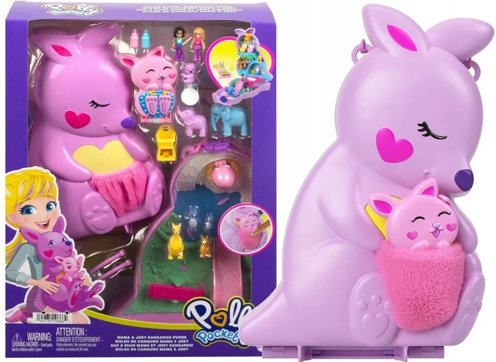 

Игровой набор Mattel Polly Pocket Компактная сумка Кенгуру GKJ63 HKV50, GKJ63 HKV50