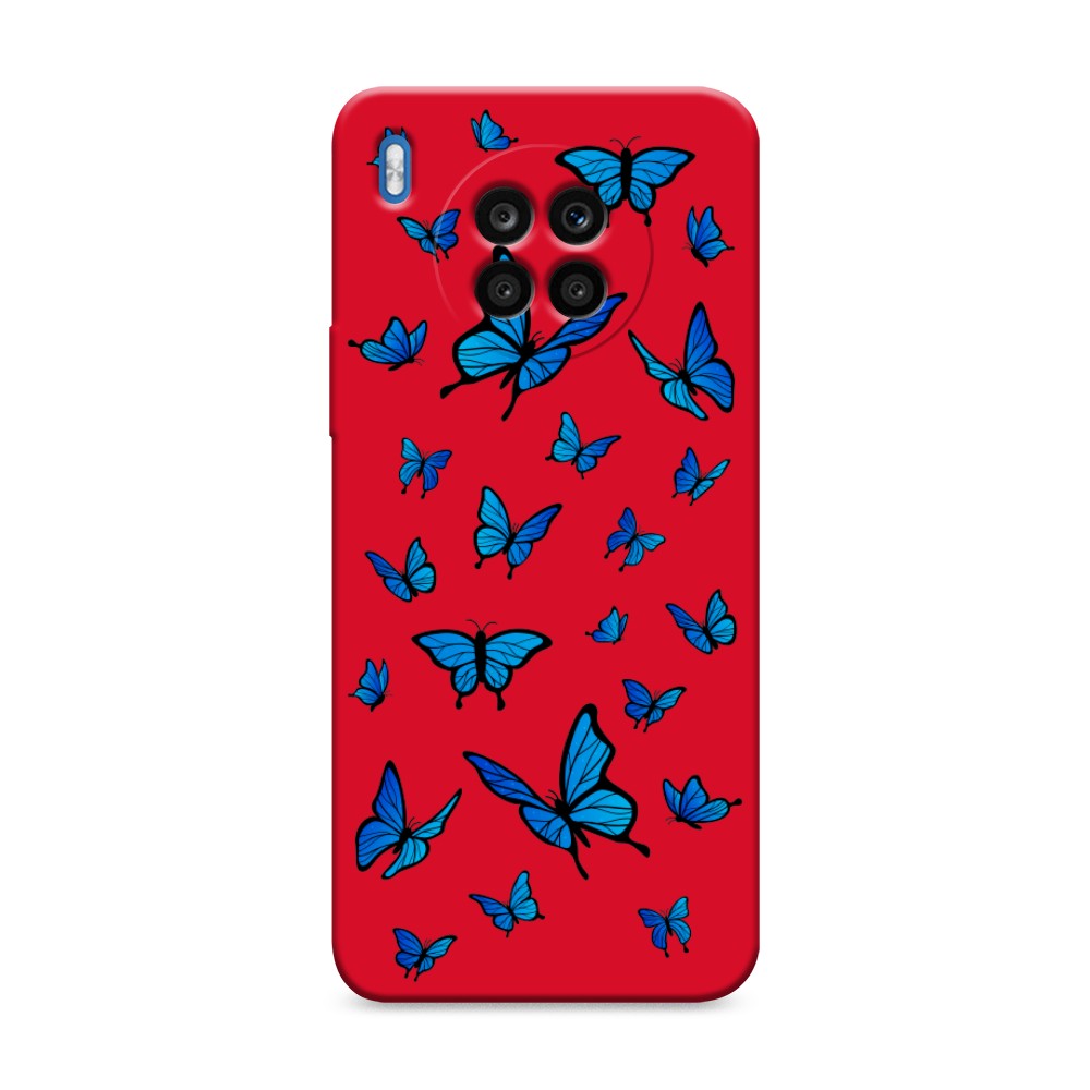 

Чехол Awog на Huawei Nova 8i/Honor 50 lite "Синие бабочки"