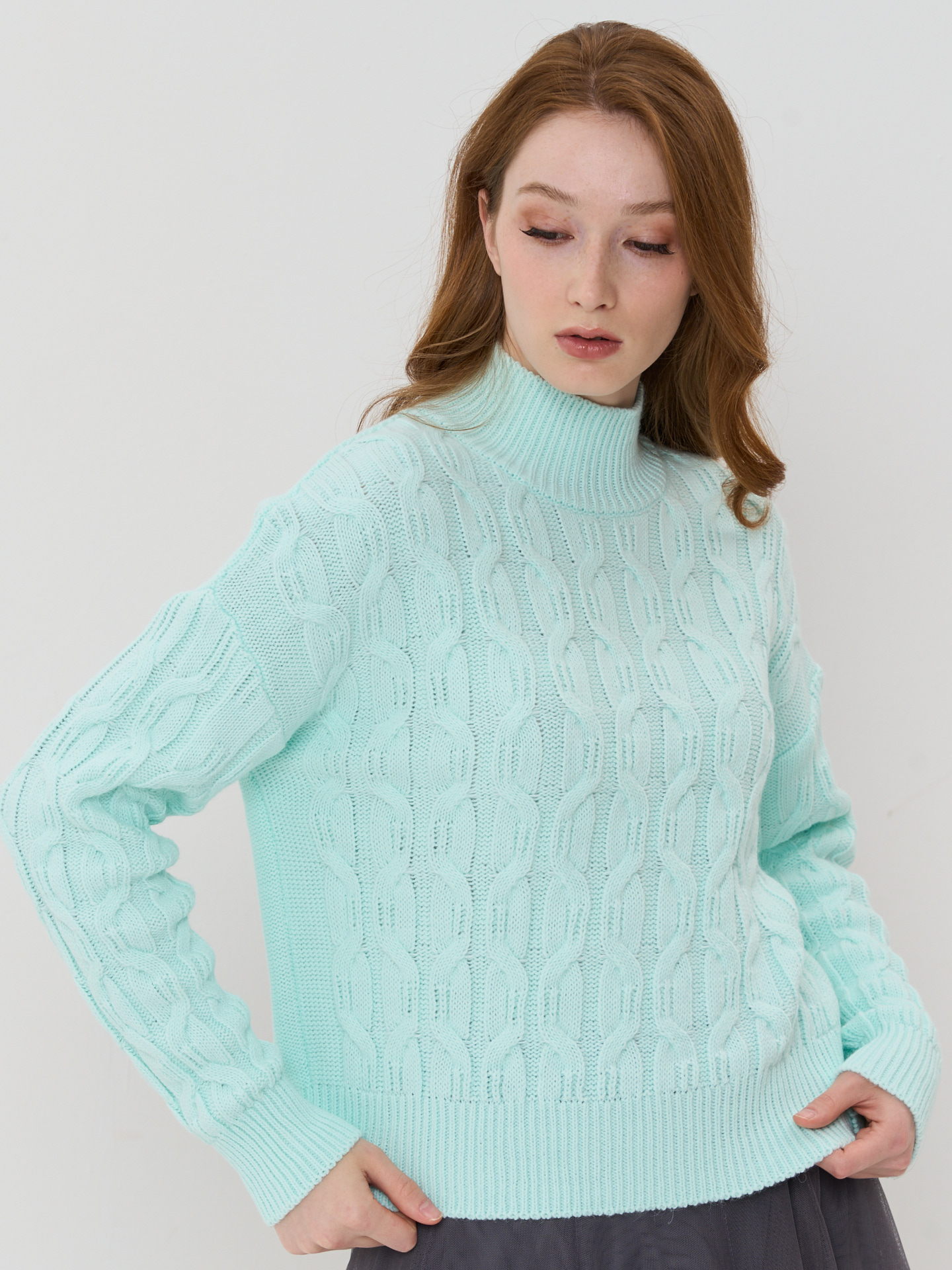 

Свитер женский VAY 5232-41317 бирюзовый 46-48 RU, 5232-41317