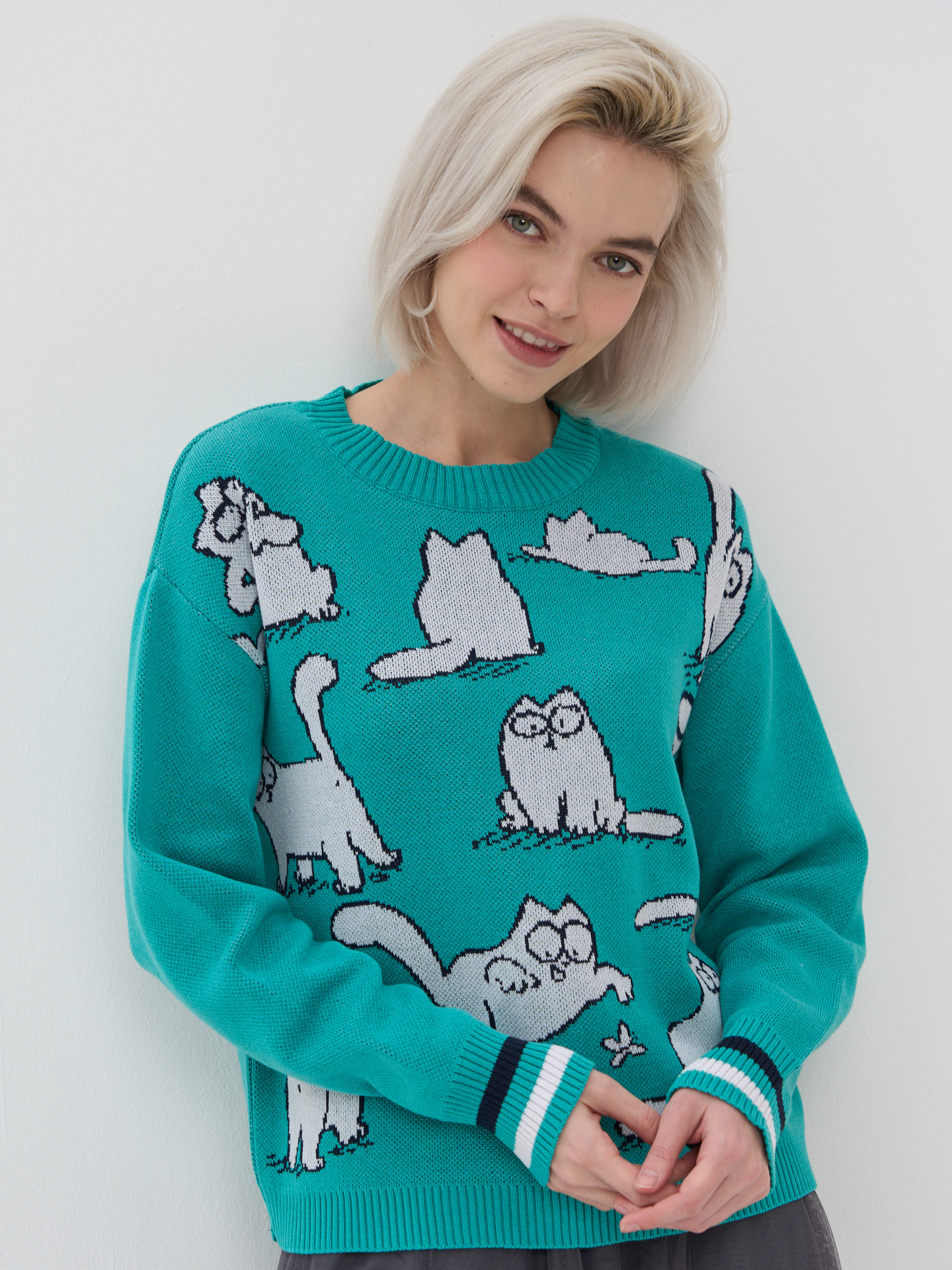 

Джемпер женский BE YOU 7241-40214 бирюзовый 48-52 RU, 7241-40214