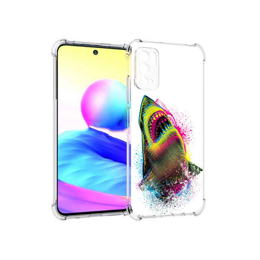 

Чехол MyPads Tocco для Xiaomi Poco M3 Pro челюсти-2, Прозрачный, Tocco