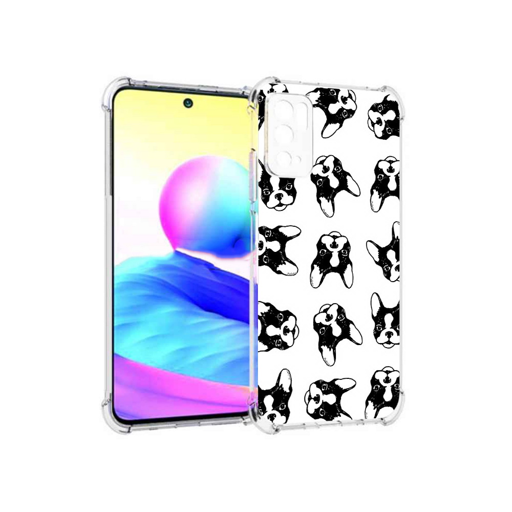 

Чехол MyPads Tocco для Xiaomi Poco M3 Pro черно белые собачки, Прозрачный, Tocco